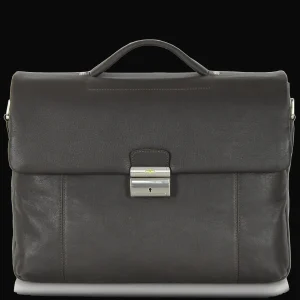 Borsa da lavoro in pelle morbida 15'' Moka