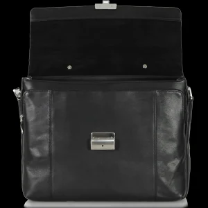 Borsa da lavoro in pelle morbida 15'' Nero