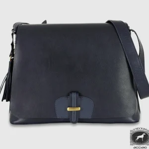 Borsa donna a tracolla in pelle Sarah Blu