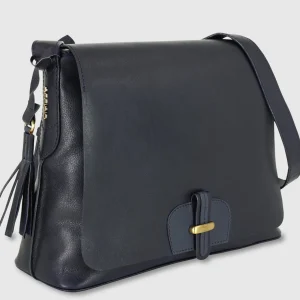 Borsa donna a tracolla in pelle Sarah Blu
