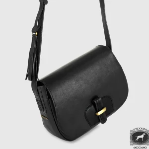 Borsa donna a tracolla in pelle Kate Nero