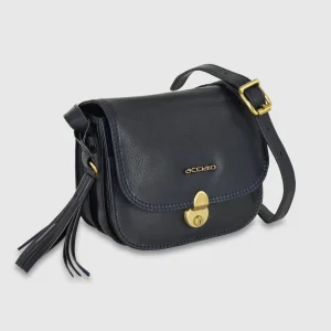 Borsa Donna a tracolla mini in pelle Megan Blu