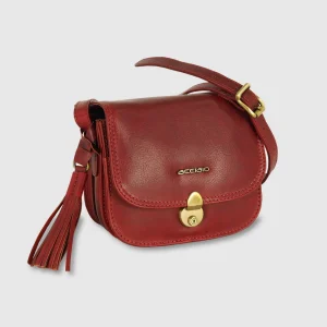 Borsa Donna a tracolla mini in pelle Megan Rosso