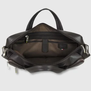 Borsa portadocumenti due manici in pelle morbida 14'' Nero