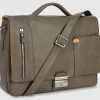 Borsa professionale da lavoro in pelle morbida 15'' Grigio Taupe