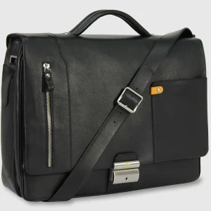 Borsa professionale da lavoro in pelle morbida 15'' Nero