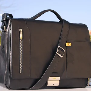 Borsa professionale da lavoro in pelle morbida 15'' Grigio Taupe