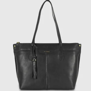Borsa Shopping in pelle Mary Nero