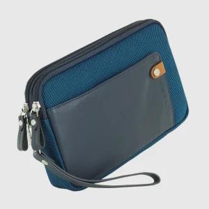 Borsello a mano pochette uomo Even 8" Blu Cobalto