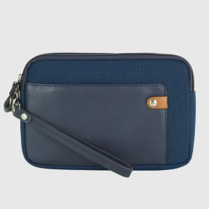 Borsello a mano pochette uomo Even 8" Blu Navy