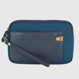 Borsello a mano pochette uomo Even 8" Blu Cobalto