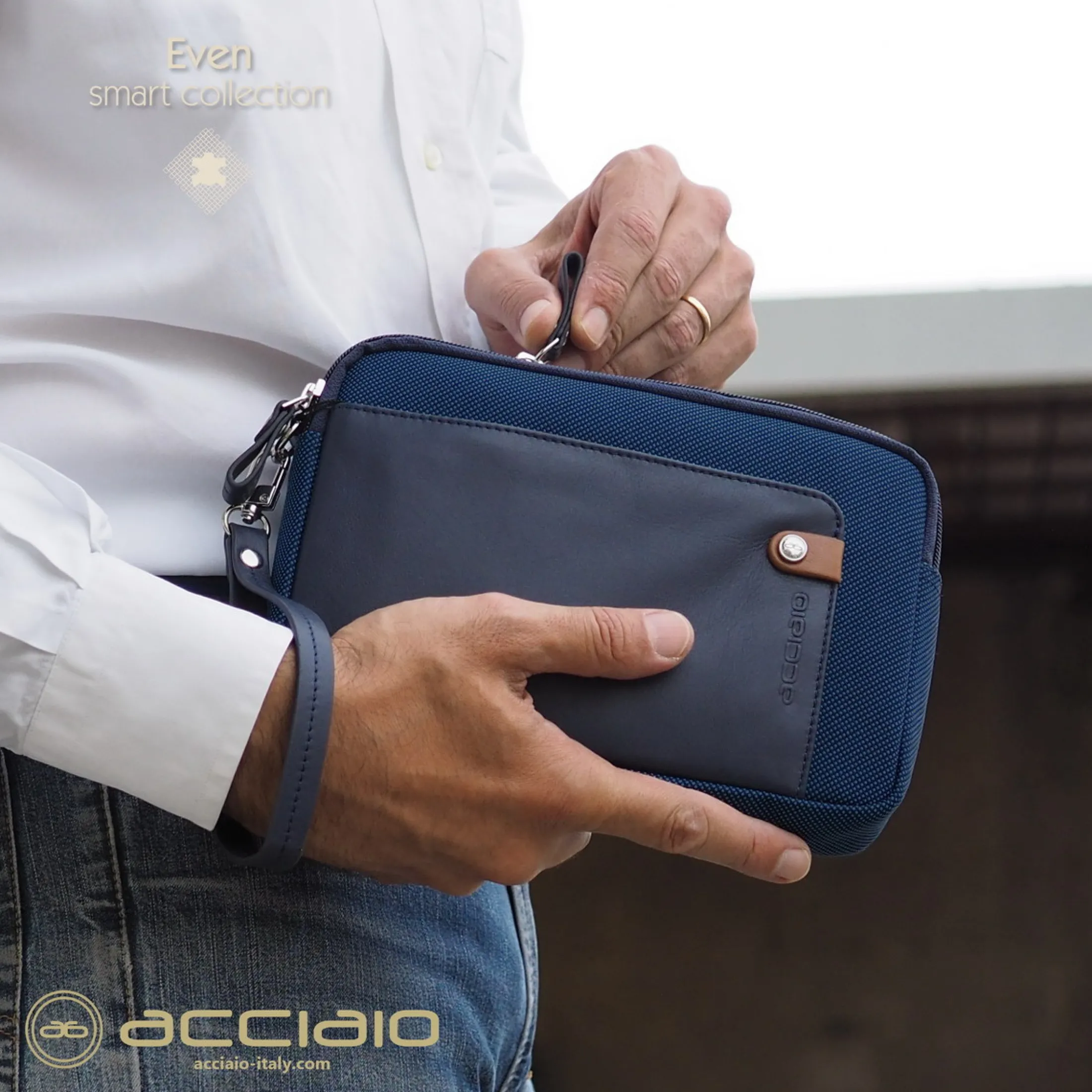 borsello_a_mano_pochette__4-1.webp Borsello a mano pochette uomo Even 8" Blu Navy