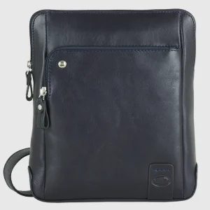 Borsello uomo a tracolla in pelle Kensington Blu