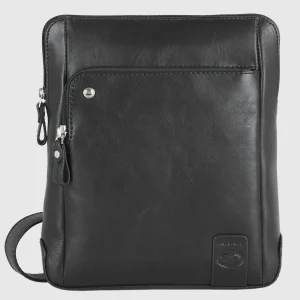 Borsello uomo a tracolla in pelle Kensington Nero