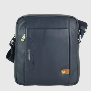 Borsello uomo a tracolla piccolo Core in pelle Blu