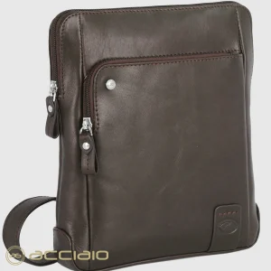 Borsello uomo a tracolla in pelle Kensington Moka