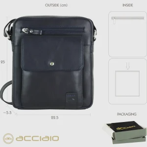 Borsello uomo a tracolla in pelle Camdem Town Blu