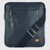 Borsello uomo porta iPad doppio vano Fusion in pelle Blu