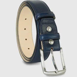 Cintura classica uomo Jade in pelle Vacchetta Blu