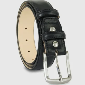 Cintura classica uomo Jade in pelle Vacchetta Nero