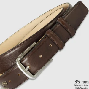 Cintura classica uomo Jade in pelle Vacchetta Marrone