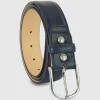 Cintura classica uomo Rainbow in pelle Vacchetta Blu