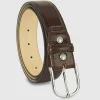 Cintura classica uomo Rainbow in pelle Vacchetta Marrone