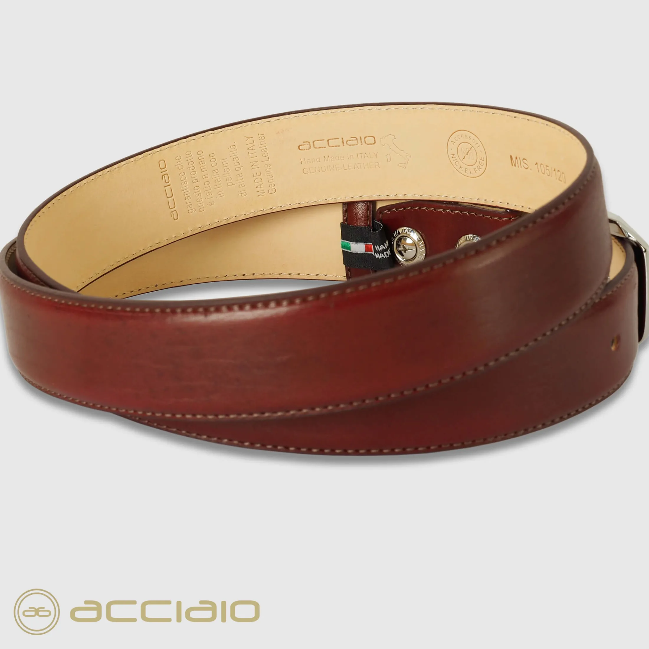 cintura_classica_uomo_rai_4-1.webp Cintura classica uomo Rainbow in pelle Vacchetta Bordeaux