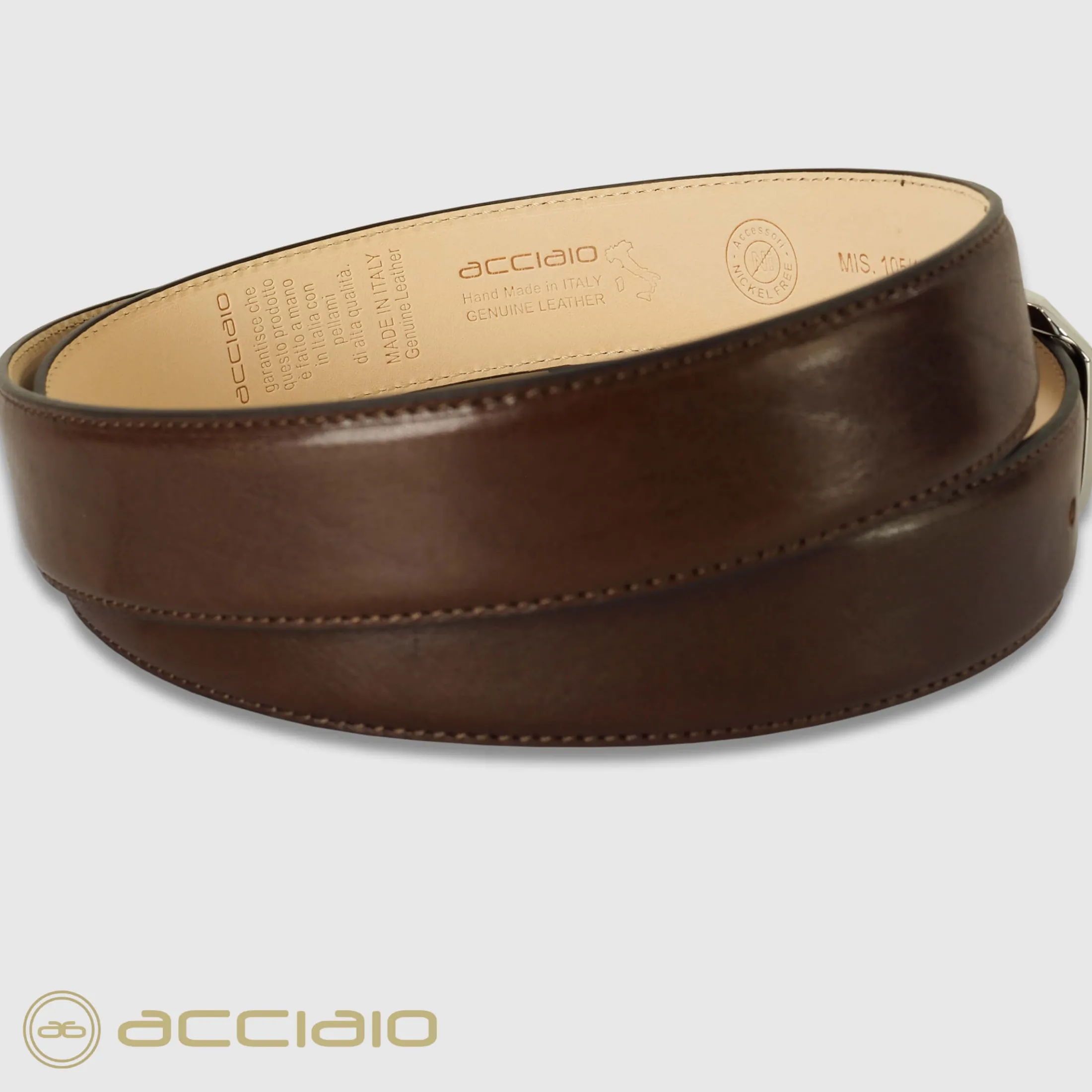 cintura_classica_uomo_rai_4-3.webp Cintura classica uomo Rainbow in pelle Vacchetta Marrone
