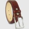 Cintura classica uomo Sapphire in pelle Vacchetta Bordeaux