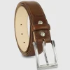 Cintura classica uomo Sapphire in pelle Vacchetta Cognac