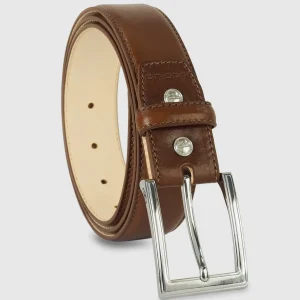 Cintura classica uomo Sapphire in pelle Vacchetta Cognac