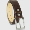 Cintura classica uomo Sapphire in pelle Vacchetta Marrone