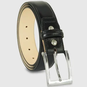 Cintura classica uomo Sapphire in pelle Vacchetta Nero
