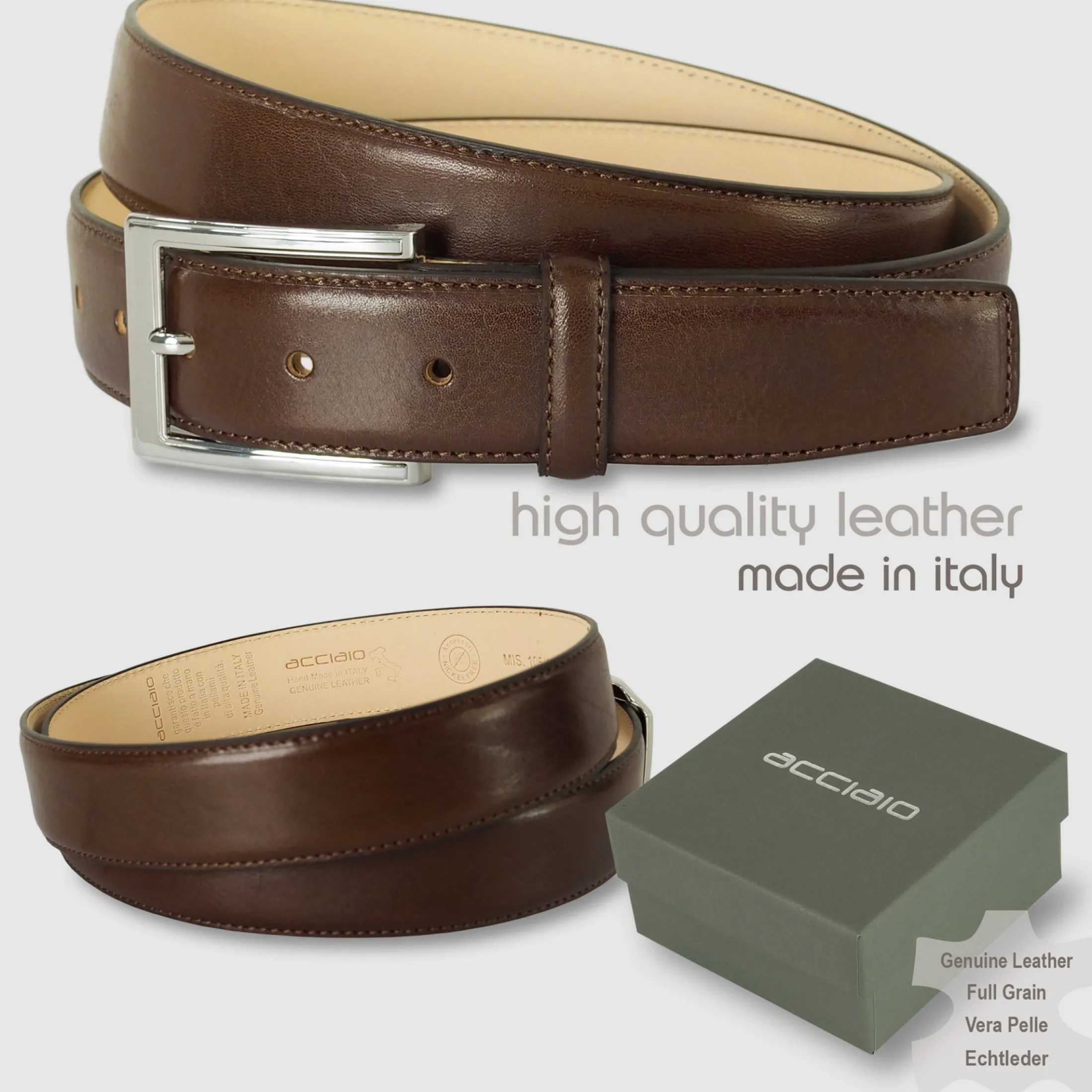 cintura_classica_uomo_sap_1-3.webp Cintura classica uomo Sapphire in pelle Vacchetta Marrone