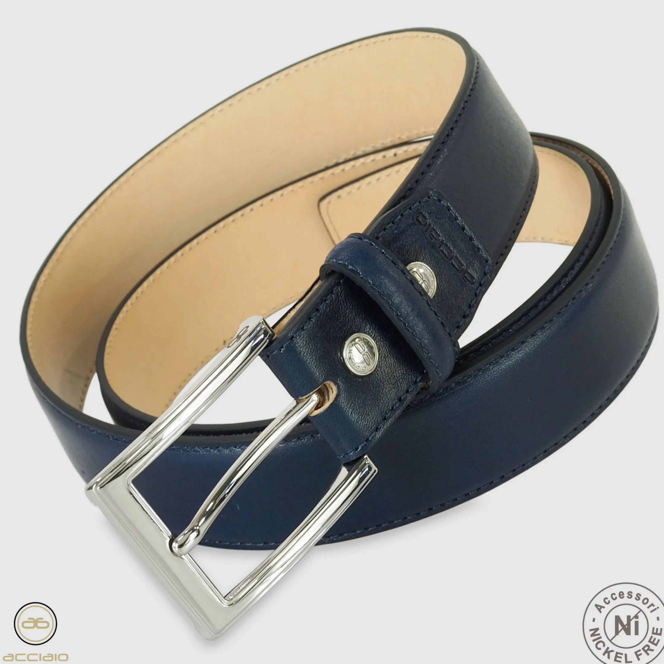 cintura_classica_uomo_sap_2.webp Cintura classica uomo Sapphire in pelle Vacchetta Blu