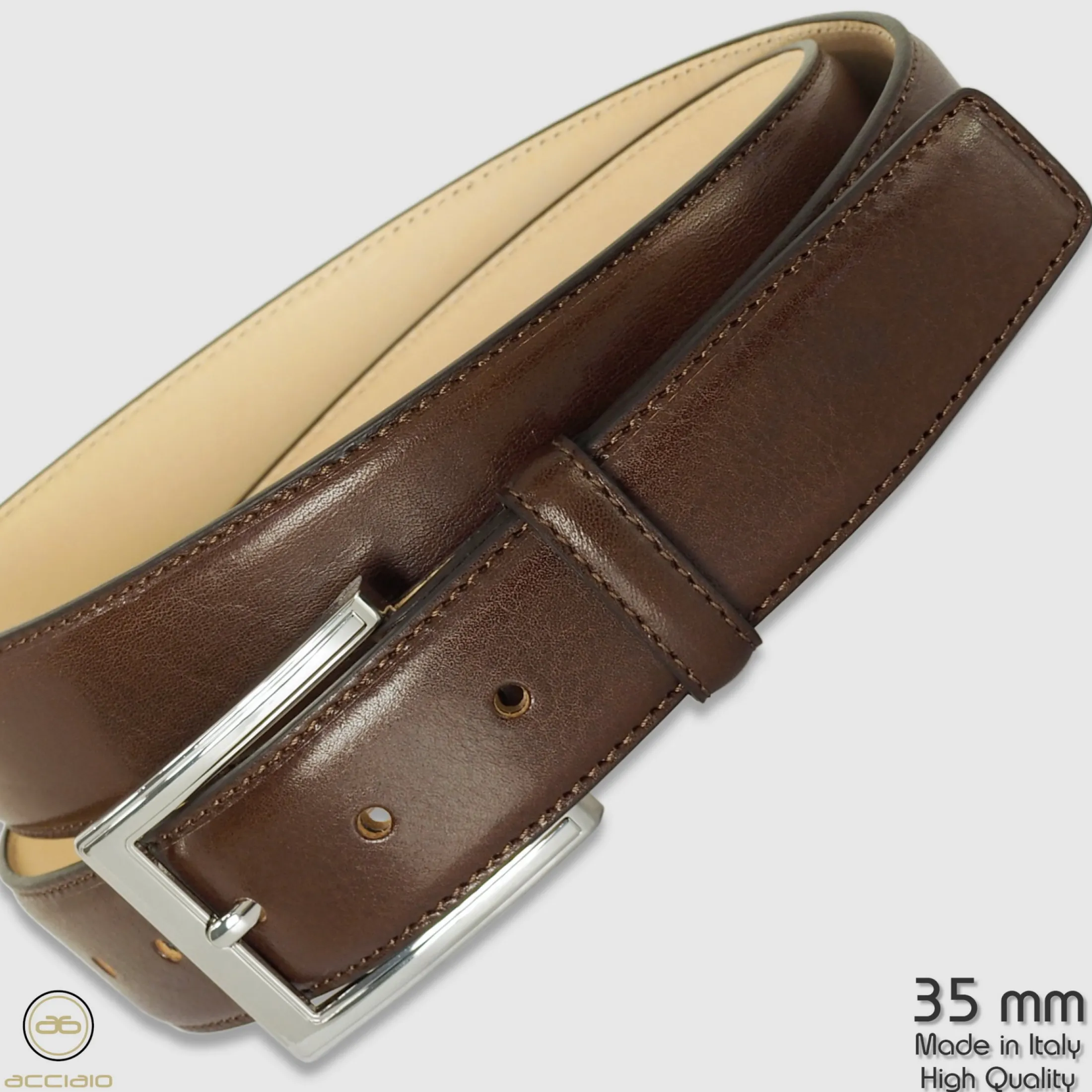 cintura_classica_uomo_sap_3-3.webp Cintura classica uomo Sapphire in pelle Vacchetta Marrone