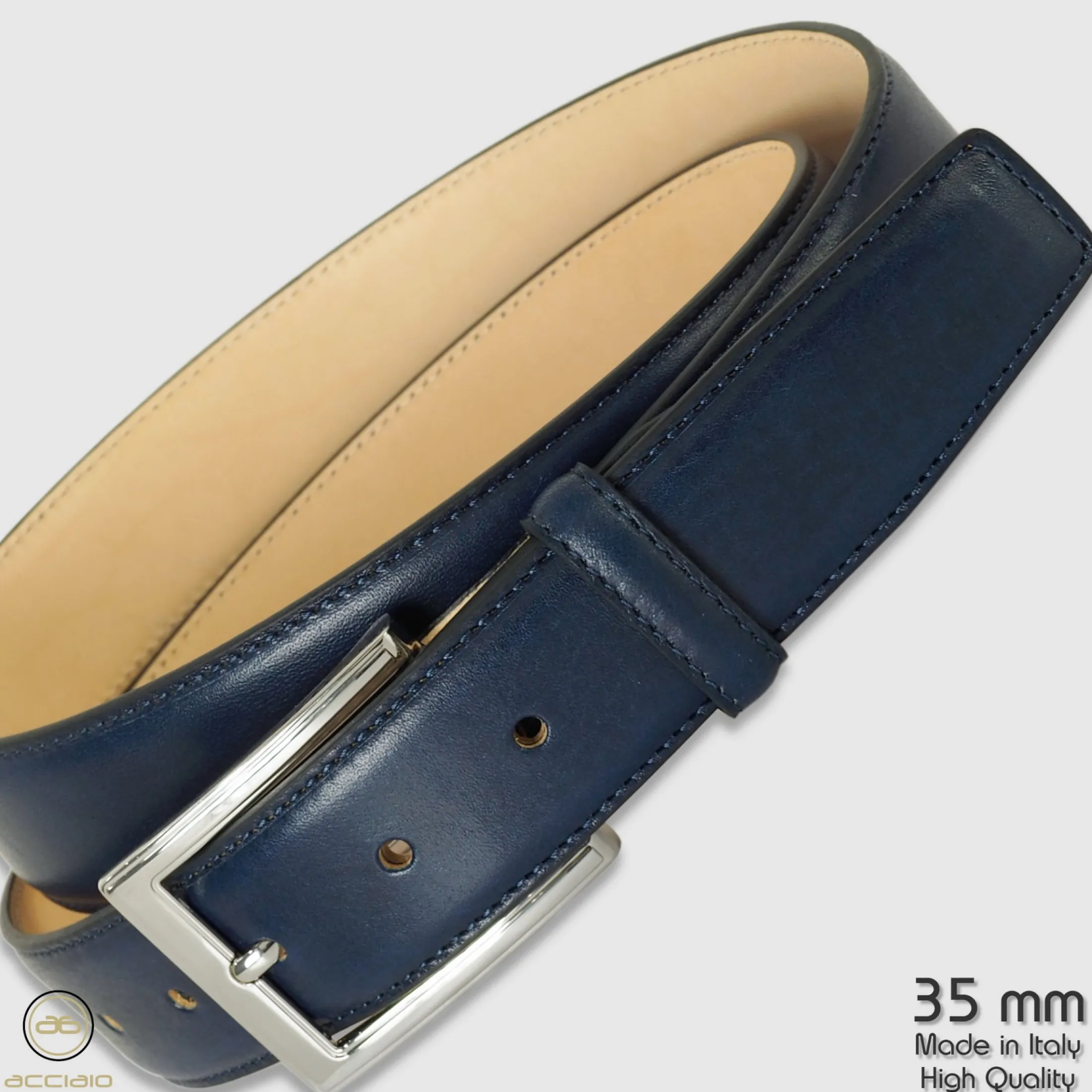 cintura_classica_uomo_sap_3.webp Cintura classica uomo Sapphire in pelle Vacchetta Blu