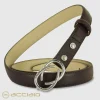 Cintura donna sottile in pelle Infinity Palladio cuoio Marrone
