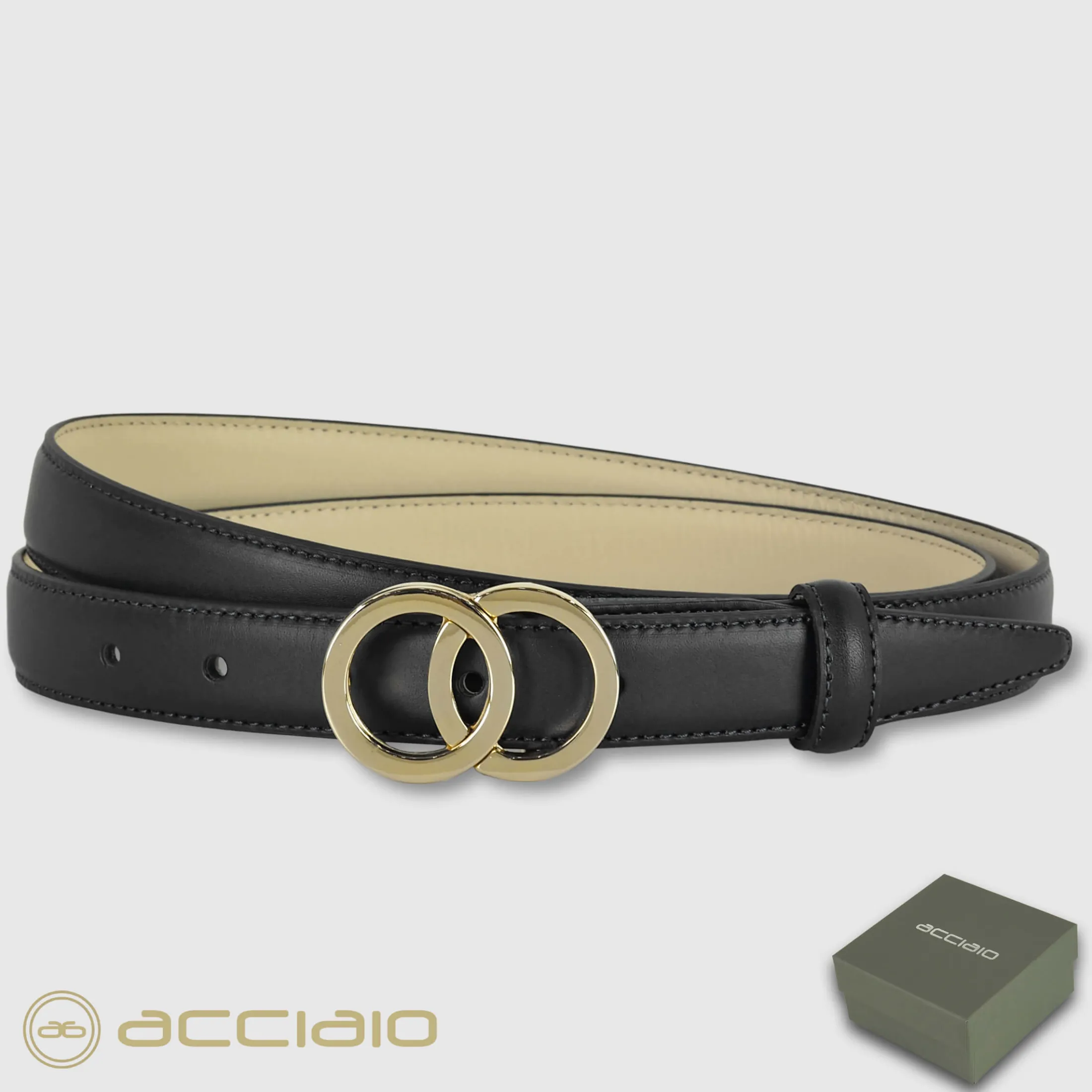 cintura_donna_sottile_in__1-4.webp Cintura donna sottile in pelle Eclipse Oro cuoio Nero