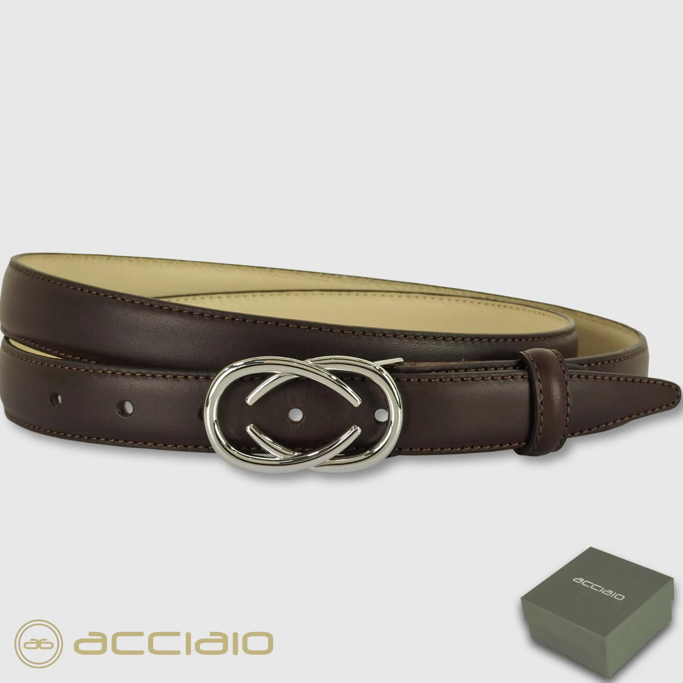 cintura_donna_sottile_in__1-8.webp Cintura donna sottile in pelle Infinity Palladio cuoio Marrone