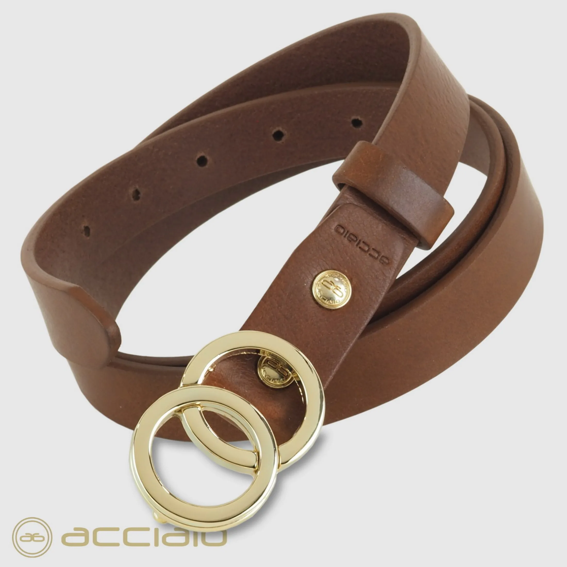 cintura_donna_sottile_in__1.webp Cintura donna sottile in pelle cuoio Castagno fibbia Eclipse Oro