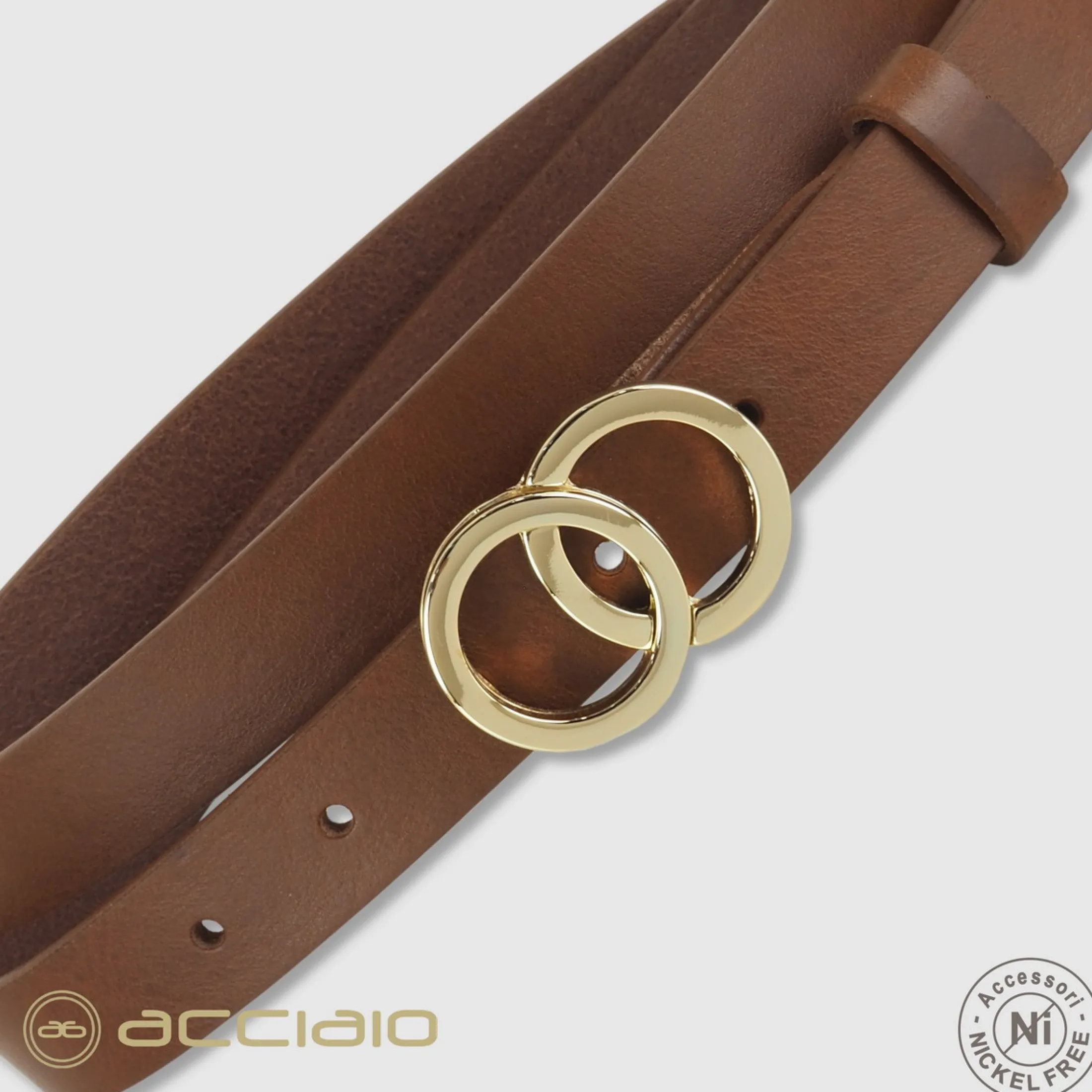 cintura_donna_sottile_in__3.webp Cintura donna sottile in pelle cuoio Castagno fibbia Eclipse Oro