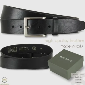 Cintura in cuoio alta 40 casual da jeans col. Nero