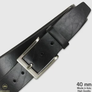 Cintura in cuoio alta 40 casual da jeans col. Nero