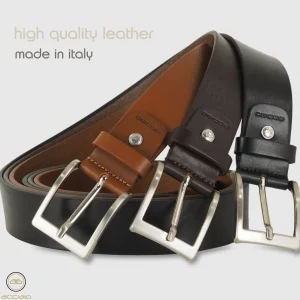 Cintura in cuoio alta 40 casual da jeans col. Nero