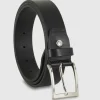 Cintura in cuoio casual da jeans colore Nero