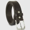 Cintura in cuoio sportiva Jade pelle Marrone scuro