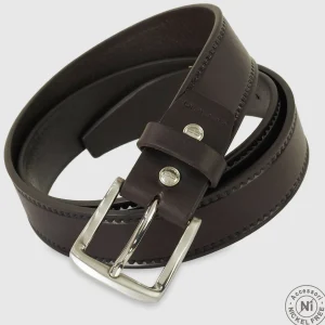Cintura in cuoio sportiva Jade pelle Marrone scuro