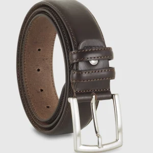 Cintura in cuoio uomo alta 40 classica colore Moka